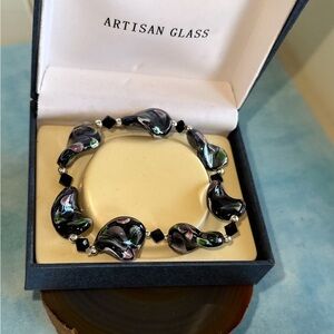 Beautiful New Artisan Glass Beaded Bracelet